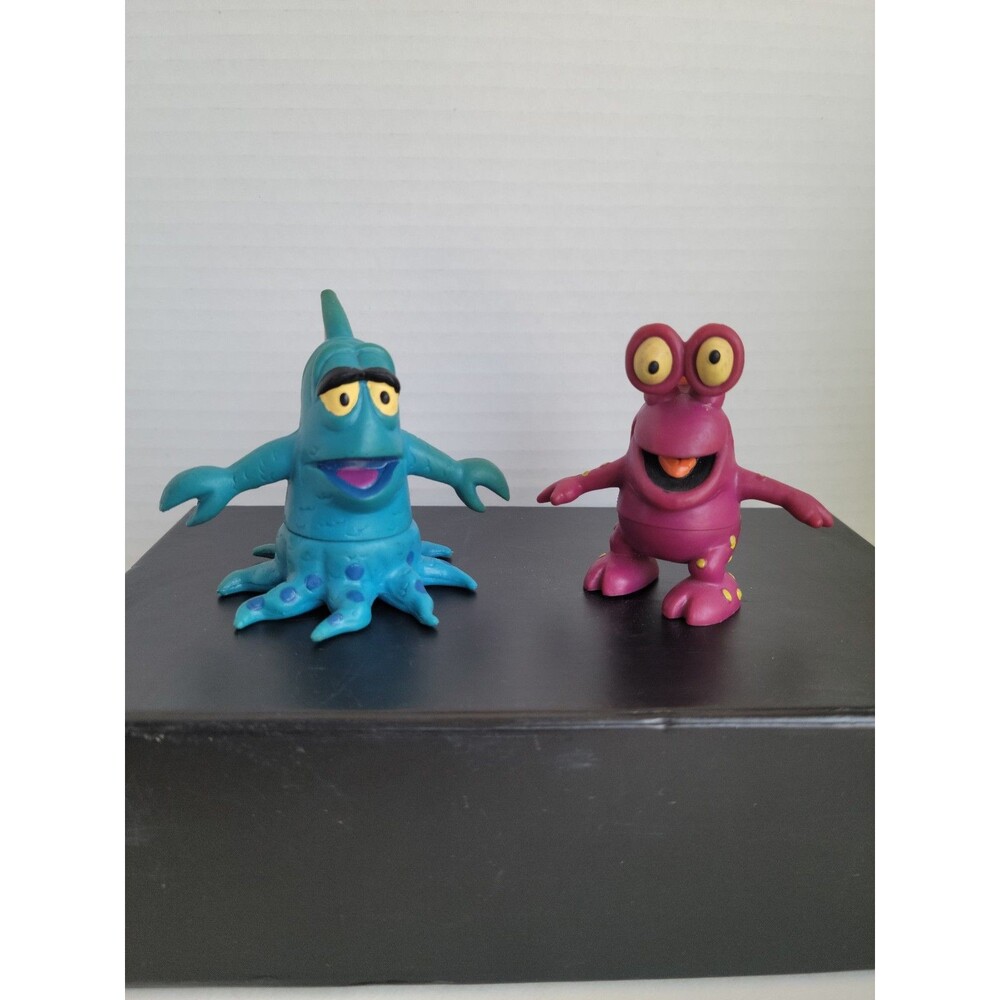 Wendy's Kids Meal Monster Toys Vtg 1989 Mix-Up Space Aliens Applause PVC Lot 2
